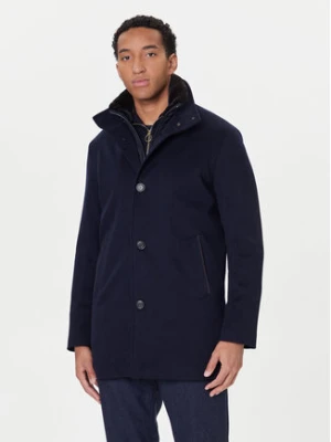 Paul&Shark Płaszcz wełniany 15312418 Granatowy Regular Fit