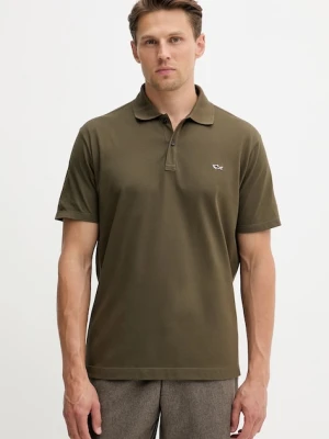 Paul&Shark polo bawełniane Knitwear kolor zielony gładki 99311000