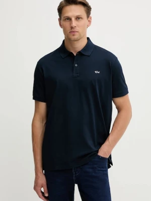 Paul&Shark polo bawełniane Knitwear męski kolor granatowy gładki 99311001