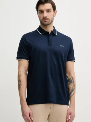 Paul&Shark polo bawełniane męski kolor granatowy z nadrukiem 25411301