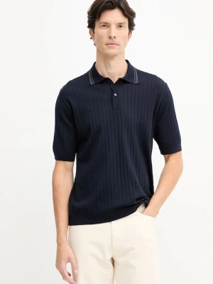 Paul&Shark polo wełniane Knitwear granatowy