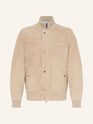 Paul & Shark Skórzany Bluzon beige