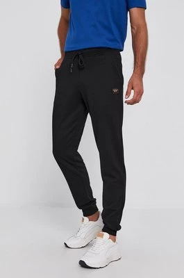 Paul&Shark Spodnie męskie kolor czarny gładkie