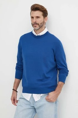 Paul&Shark sweter bawełniany kolor niebieski lekki 24411529