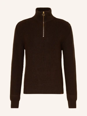 Paul & Shark Sweter Typu Troyer braun Paul&Shark CIEMNOBRĄZOWY