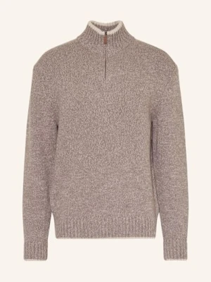 Paul & Shark Sweter Typu Troyer Z Dodatkiem Kaszmiru braun
