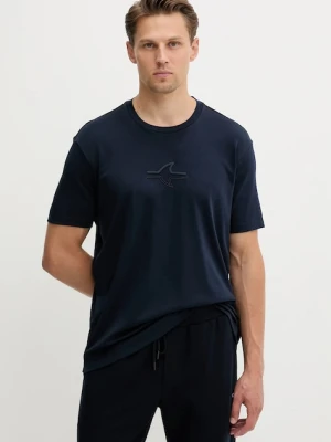Paul&Shark t-shirt bawełniany Knitwear męski kolor granatowy z aplikacją 15311641