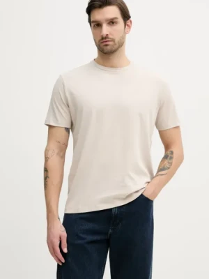 Paul&Shark t-shirt bawełniany męski kolor beżowy gładki 25411047