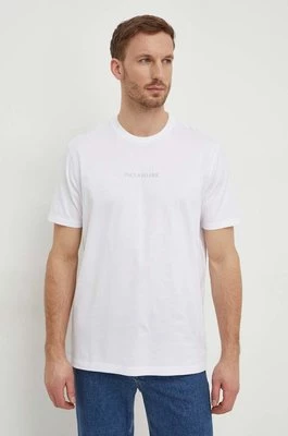 Paul&Shark t-shirt bawełniany męski kolor biały z nadrukiem 24411069