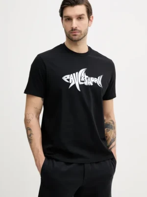 Paul&Shark t-shirt bawełniany męski kolor czarny z nadrukiem 25411041