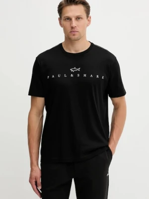 Paul&Shark t-shirt Knitwear męski kolor czarny z nadrukiem 15311635
