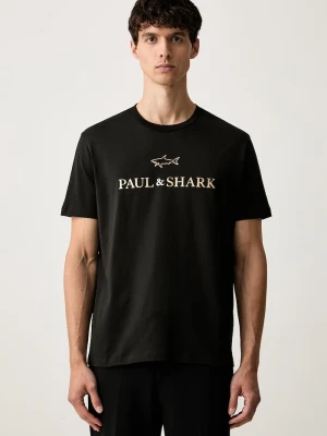 Paul&Shark T-shirt męski bawełniany Knitwear czarny