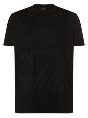 Paul & Shark T-shirt męski Mężczyźni Bawełna czarny nadruk,