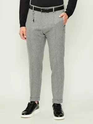 Paul&Shark Wełniane spodnie chino | Regular Fit | z dodatkiem kaszmiru