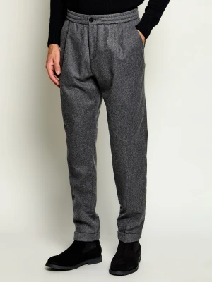 Paul&Shark Wełniane spodnie | Tapered fit szary
