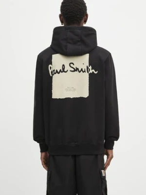 Paul Smith bluza bawełniana 0 męska kolor czarny z kapturem z nadrukiem M1R-071Y-TP4929