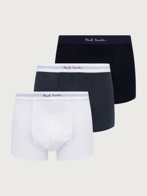Paul Smith bokserki dopasowane męskie bawełniane z elastanem 3-pack biały