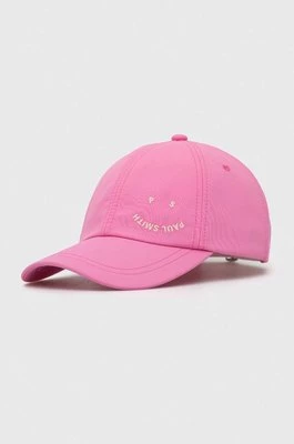 Paul Smith czapka z daszkiem kolor różowy z aplikacją