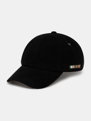 Paul Smith czapka z daszkiem zamszowa 0 kolor czarny M1A-987DT-T660