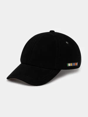 Paul Smith czapka z daszkiem zamszowa kolor czarny M1A-987DT-T660