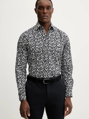 Paul Smith koszula bawełniana męska kolor czarny slim z kołnierzykiem klasycznym M1R-800P-P02609