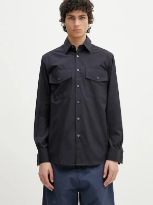 Paul Smith koszula bawełniana męska kolor granatowy regular z kołnierzykiem klasycznym M1R-389Z-P02630