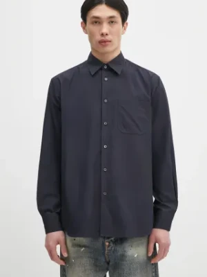Paul Smith koszula bawełniana męska kolor granatowy regular z kołnierzykiem klasycznym M1R-428Z-P02630