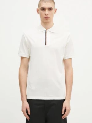 Paul Smith polo bawełniane kolor beżowy gładki M1R-958PP-L00089