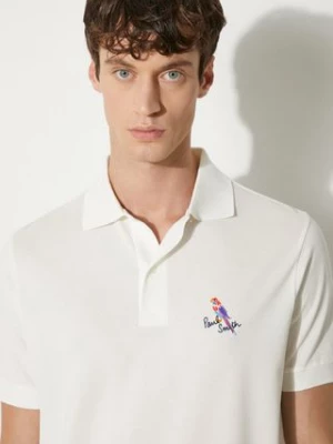 Paul Smith polo bawełniane kolor beżowy z aplikacją M1R-698P-NP4722