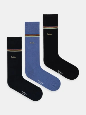 Paul Smith skarpetki 3-pack kolor czarny M1A-SOCK-TLOGO