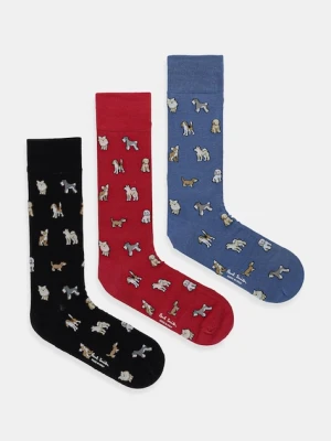 Paul Smith skarpetki 3-pack kolor czerwony M1A-SOCK-TDOGS
