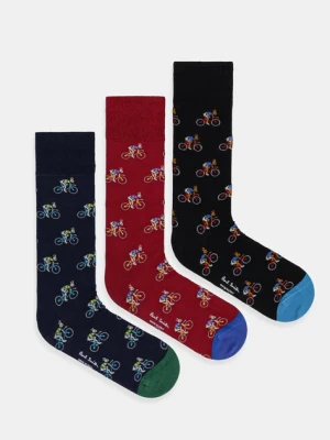 Paul Smith skarpetki 3-pack męskie kolor czarny M1A-SOCK-PRABB