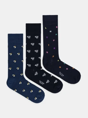 Paul Smith skarpetki 3-pack męskie kolor granatowy M1A-SOCK-TNAVY