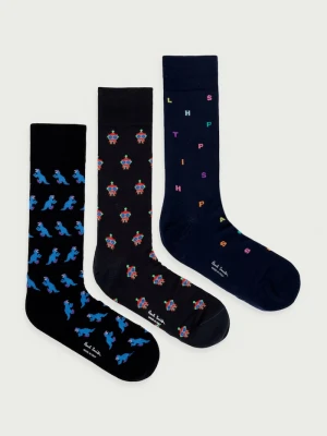 Paul Smith skarpety męskie 3-pack czarny