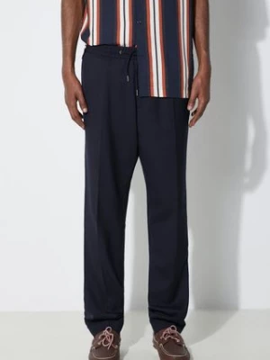 Paul Smith spodnie wełniane kolor granatowy w fasonie chinos M1R-921T-G00001