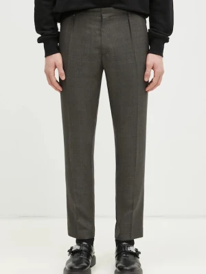 Paul Smith spodnie wełniane kolor zielony w fasonie chinos M1R-056Z-P02569
