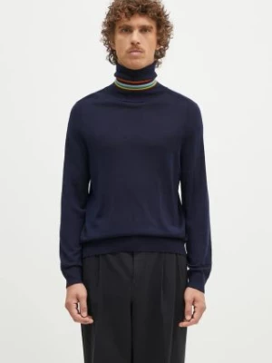 Paul Smith sweter wełniany męski kolor granatowy lekki z golferm M1R-565X-M02093