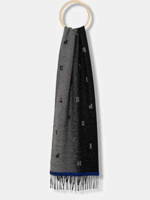 Paul Smith szalik wełniany męski kolor czarny wzorzysty M1A-150C-T711
