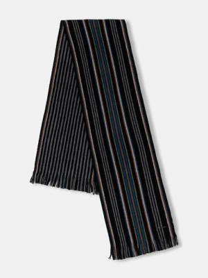 Paul Smith szalik wełniany męski kolor czarny wzorzysty M1A-151F-T643
