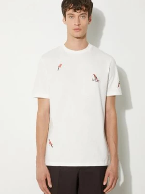 Paul Smith t-shirt bawełniany męski kolor biały z aplikacją M1R-919T-NP4322