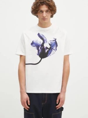 Paul Smith t-shirt bawełniany męski kolor biały z nadrukiem M1R-919T-NP4735