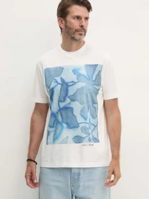 Paul Smith t-shirt bawełniany męski kolor biały z nadrukiem M1R-919T-NP4739