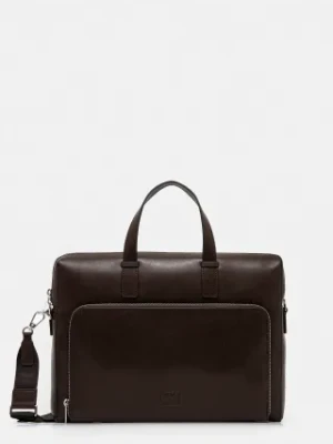 Paul Smith torba na laptopa skórzana kolor brązowy M1A-8082-PSOFTL