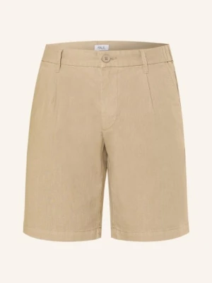 Paul Szorty Chino Comfort Fit Z Lnem beige