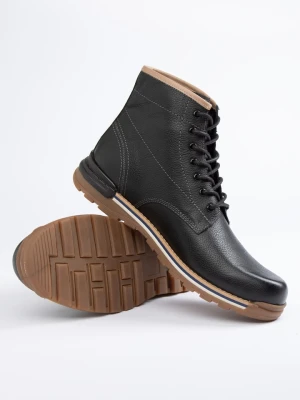 PAUL VESTERBRO Skórzane botki w kolorze czarnym rozmiar: 44