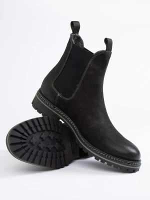 PAUL VESTERBRO Skórzane sztyblety w kolorze czarnym rozmiar: 44