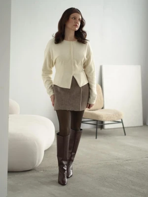 Paula Cardi – taliowany sweter-żakiet z czystej wełny / rayon / tencel LAÏF