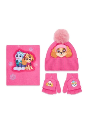 Paw Patrol Zestaw czapka, szalik i rękawiczki CEO-ACCCS-AW25-329PAW Różowy