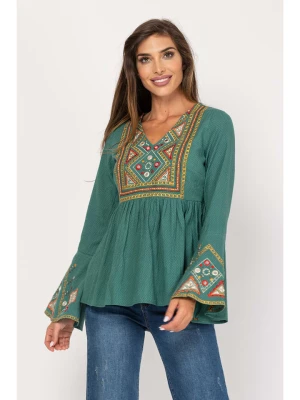 Peace & Love Bluzka w kolorze zielonym rozmiar: XL