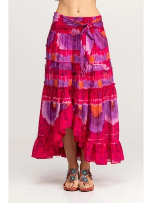 Peace & Love Spódnica w kolorze różowo-fioletowym rozmiar: L